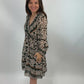 Midikleid Ethno oliv, Gr. 34-40