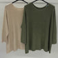 Soft Rundhals Pullover oliv, Gr. 38-46