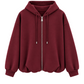 ICONIC DOG – Oversized Balloon Hoodie Jacke bordeaux, Gr. 36-42