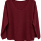 Basic Feinstrickpullover V-Ausschnitt bordeaux, Gr. 36-42