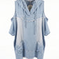 Jeansbluse mit Kapuze, Gr. 38-44