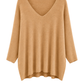 Pullover Mila V-Ausschnitt camel, Gr. 38-46