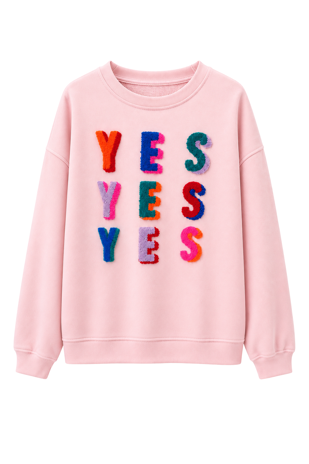 Sweatshirt "Yes" rosa, Gr. 36-44