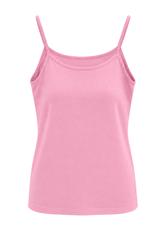 Basic Spaghettiträger Top pink, Gr. 36-42