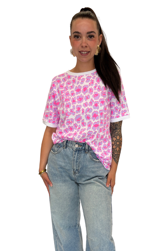 Shirt „Candy Leo“ – pink/lila/weiß, Gr. 34-40