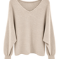 LIVIA – Oversize Feinstrick-Pullover beige, Gr. 36-42