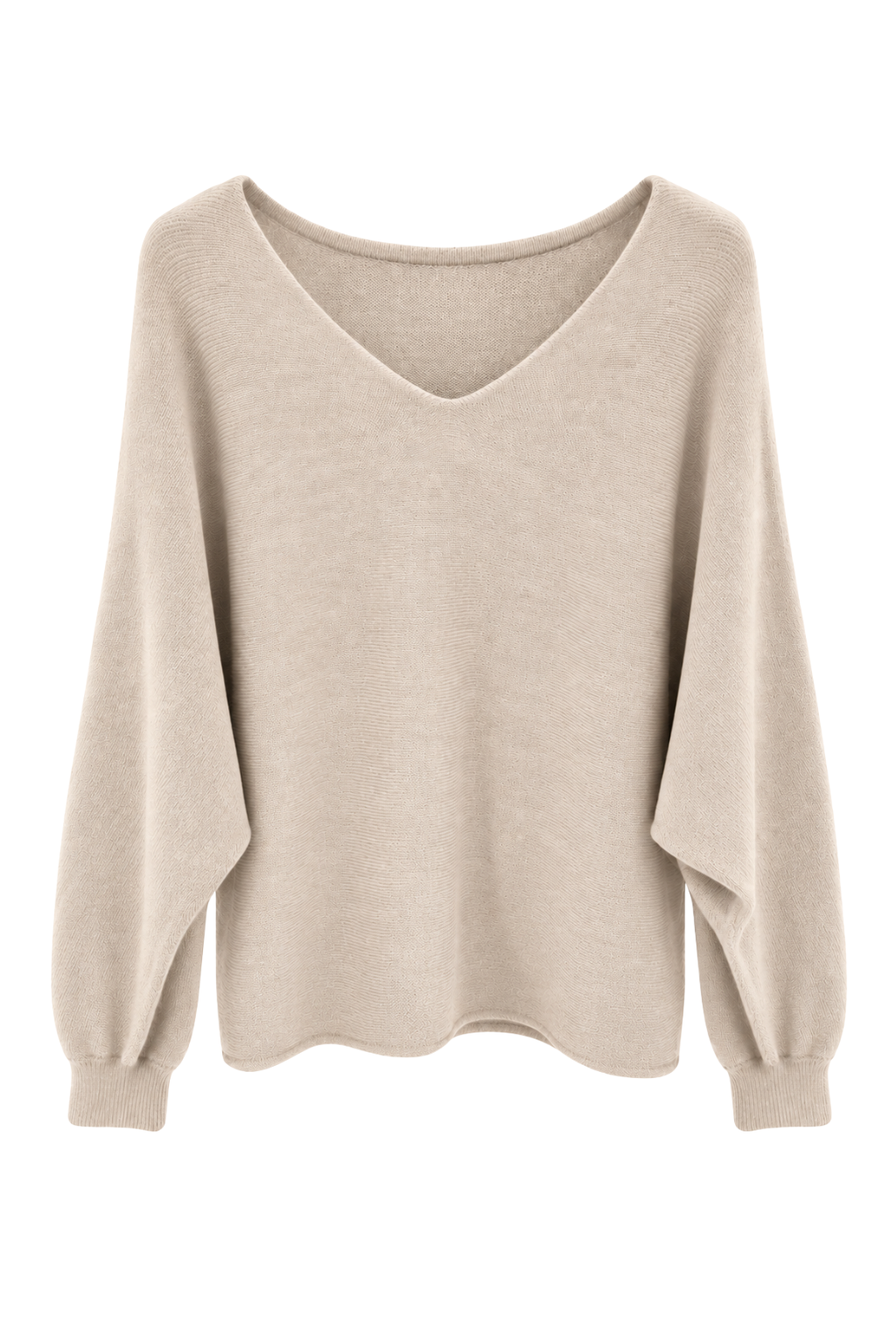 LIVIA – Oversize Feinstrick-Pullover beige, Gr. 36-42