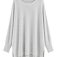 Oversize Pullover „Luna“ hellgrau, Gr. 38-46