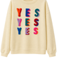 Sweatshirt "Yes"gelb, Gr. 36-44