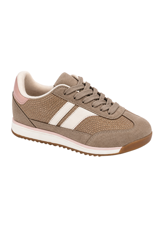 Sneaker Sparkle taupe/rosa, Gr. 36-41