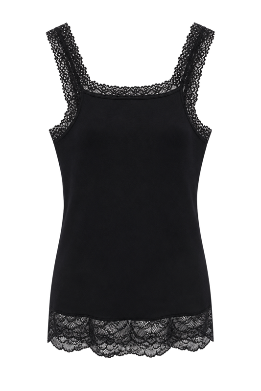 Lace Essential Top schwarz, Gr. 36-42
