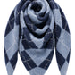 Dreiecksschal Karo jeansblau-navy