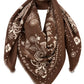 Paisley Schal dunkelbraun/creme