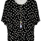 Blusenshirt mit Polka-Dots schwarz, Gr. 36-42
