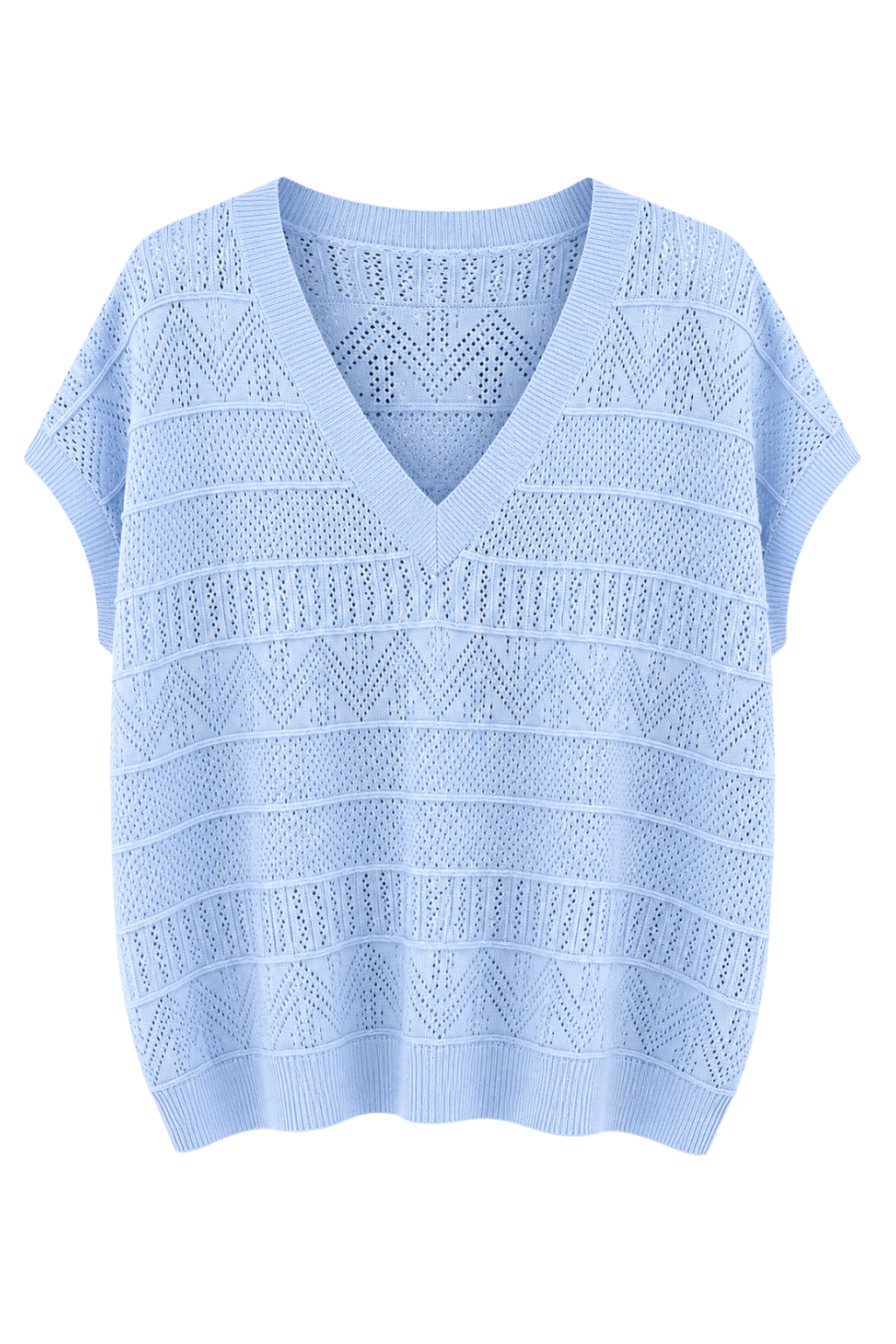 Strickshirt „Meeresbrise“ blau, Gr. 34-42