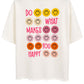 Shirt "Happy" off-white, Gr. 36-42