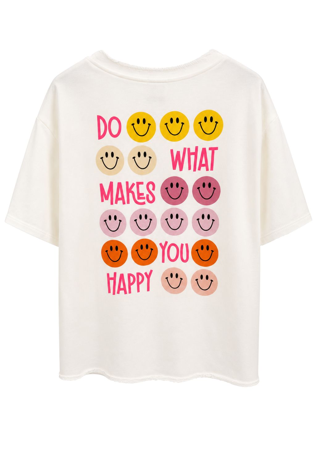 Shirt "Happy" off-white, Gr. 36-42