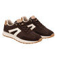 Retro-Sneaker "Nola" dunkelbraun/creme, Gr. 36-41