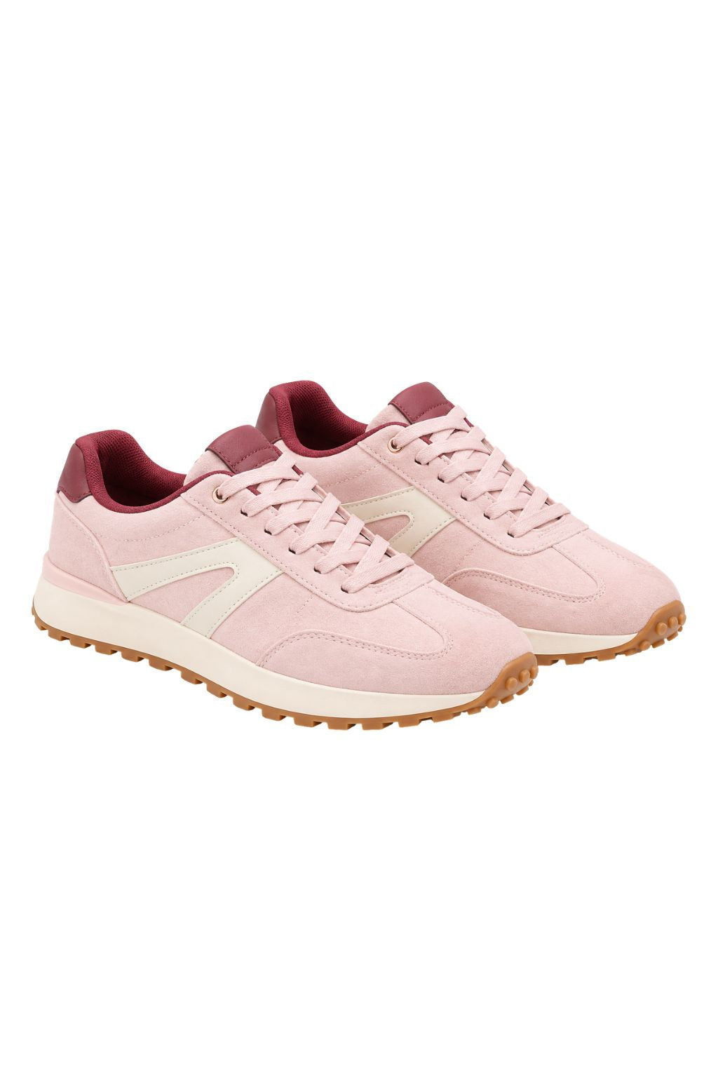 Retro-Sneaker "Nola" rosa/creme, Gr. 36-41