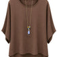Sommerbluse braun (mit Kette), Gr. 36-44