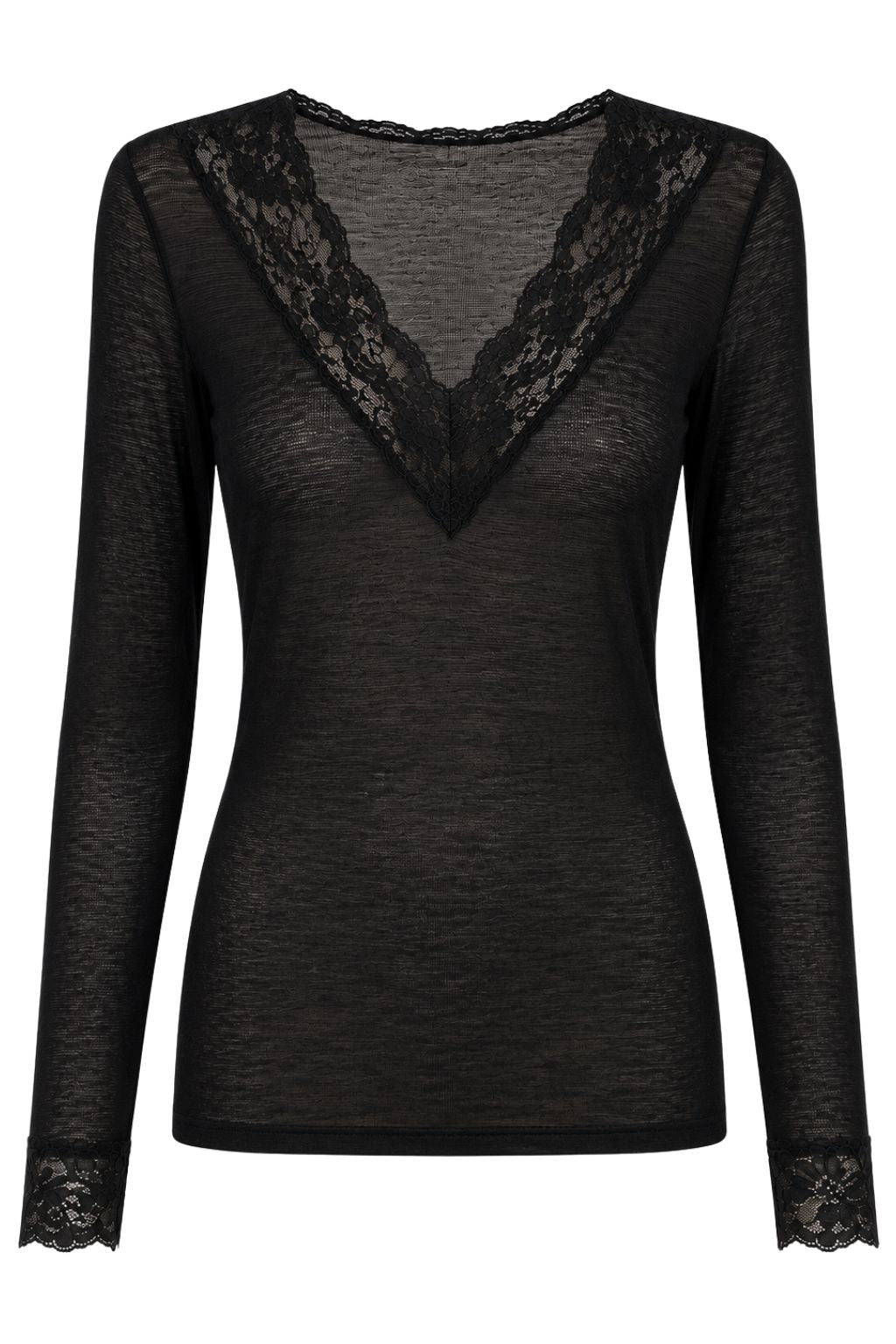 Longsleeve "Pure Romance" schwarz, Gr. 34-38