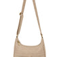 Crossbodybag Velourlederoptik beige