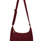 Crossbodybag Velourlederoptik bordeaux