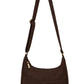 Crossbodybag Velourlederoptik schokobraun