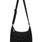 Crossbodybag Velourlederoptik schwarz