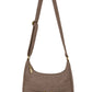 Crossbodybag Velourlederoptik taupe