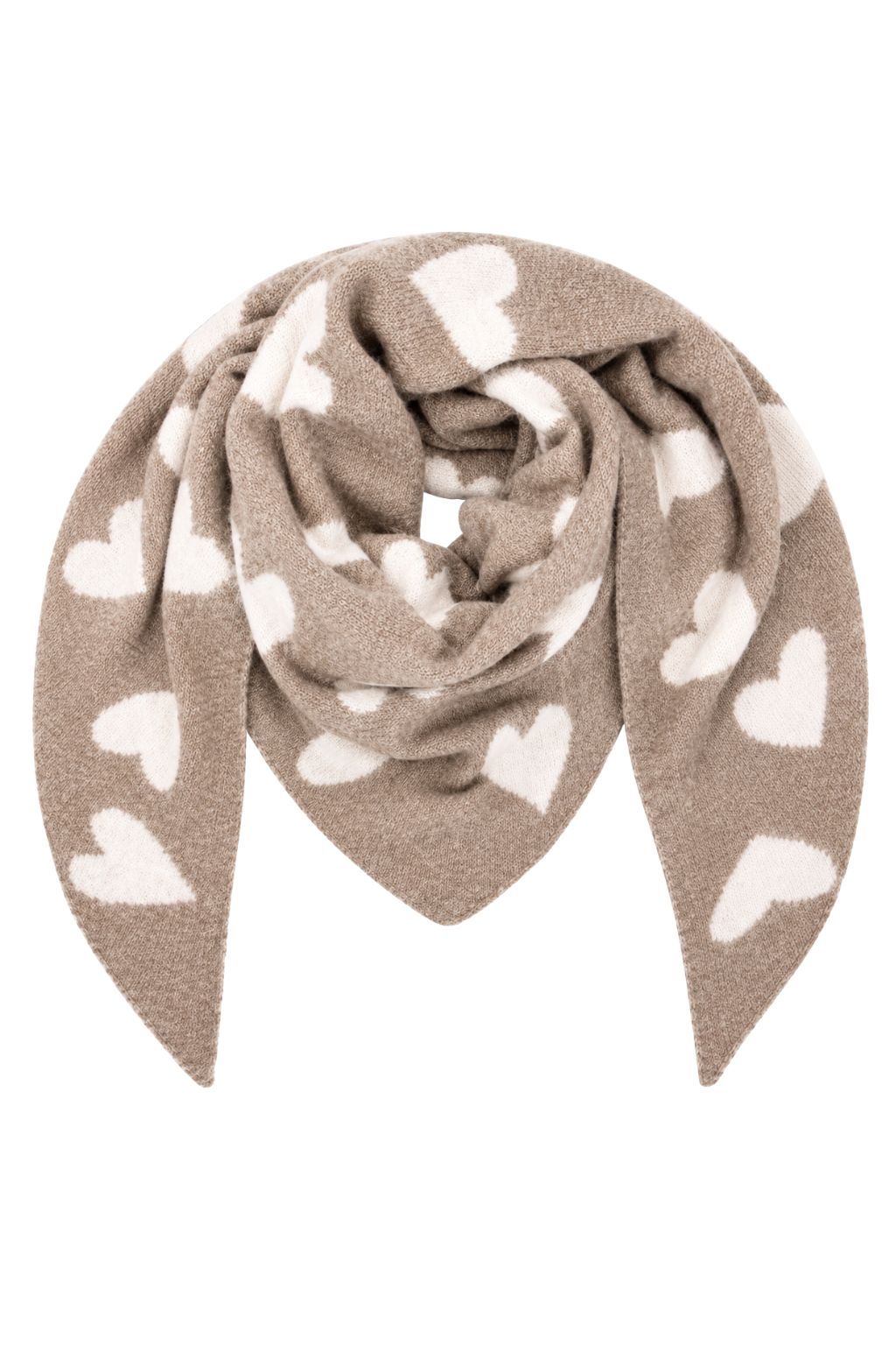 Wendeschal Herzen creme-taupe