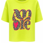 Shirt "Leo Love" neongelb, Gr. 38-44