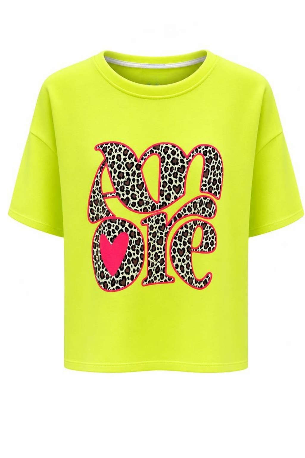 Shirt "Leo Love" neongelb, Gr. 38-44