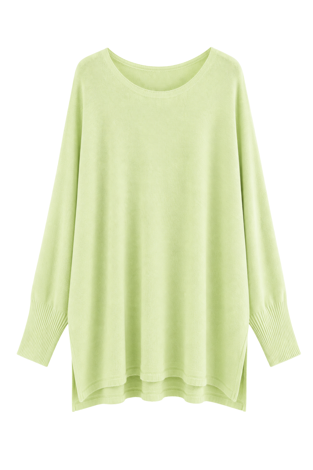 Oversize Pullover „Luna“ helles apfelgrün, Gr. 38-46