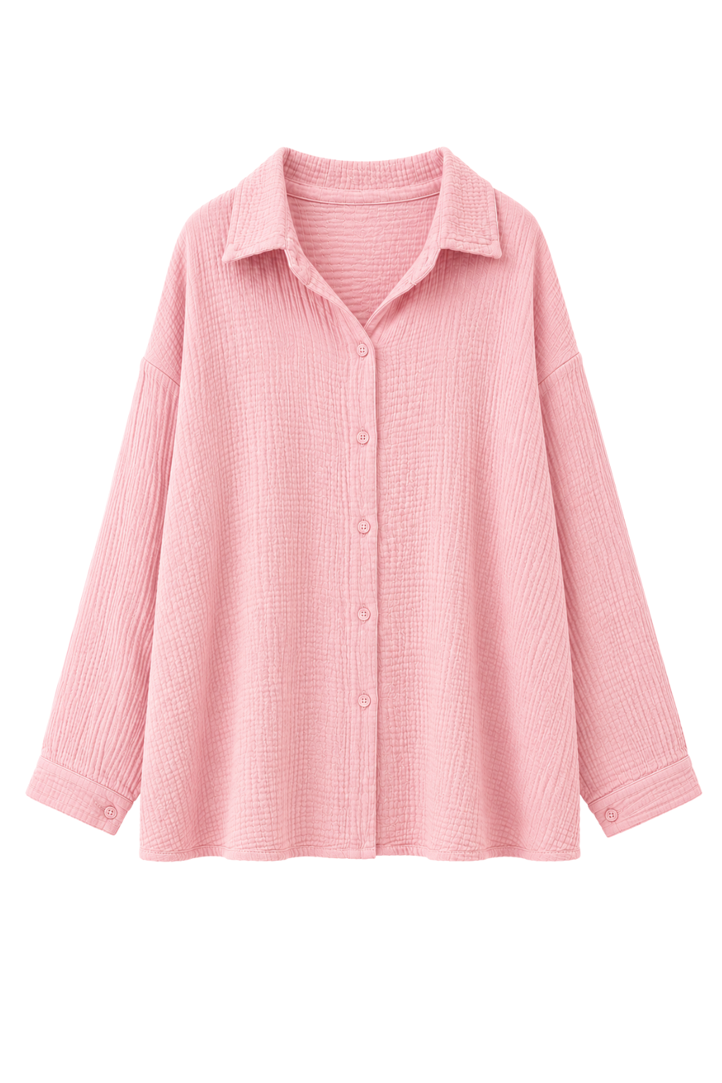 Musselin Oversize Bluse "Lina" rosa, Gr. 38-44