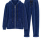 Kuschelweiches Wohlfühl-Set mit Kapuzenjacke & Hose dunkelblau, Gr.  36-42