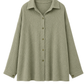 Musselin Oversize Bluse "Lina" oliv, Gr. 38-44
