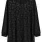 Lockeres Strukturshirt mit Leo-Muster schwarz, Gr. 38-44
