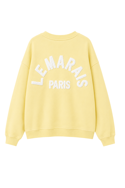 Sweatshirt "Le Marais" gelb, Gr. 36-44