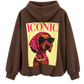 ICONIC DOG – Oversized Balloon Hoodie Jacke braun, Gr. 36-42