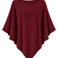 Soft Elegance – Leichter Poncho bordeaux, Gr. 36-42