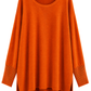 Oversize Pullover „Luna“ dunkles orange, Gr. 38-46
