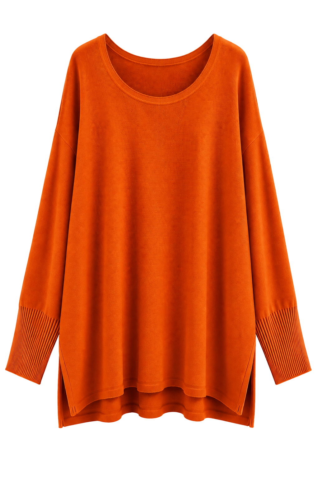 Oversize Pullover „Luna“ dunkles orange, Gr. 38-46