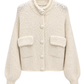 Strickjacke creme, Gr. 38-44