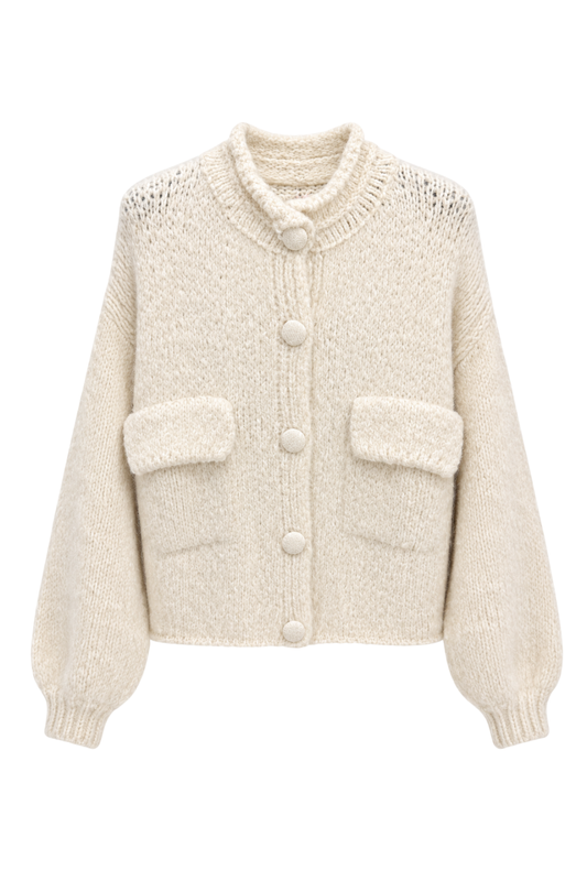 Strickjacke creme, Gr. 38-44
