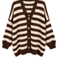 Oversize Strickcardigan braun/beige, Gr. 38-46