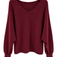LIVIA – Oversize Feinstrick-Pullover bordeaux, Gr.36-42