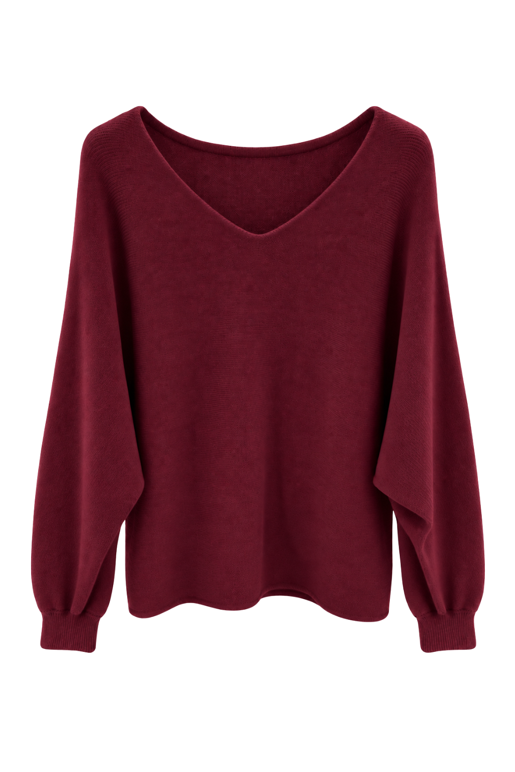 LIVIA – Oversize Feinstrick-Pullover bordeaux, Gr.36-42