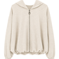Hoodie-Jacke beige, Gr. 36-42