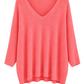 Pullover Mila V-Ausschnitt koralle, Gr. 38-46